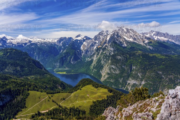 View of the Königssee in Bavaria, Germany, Europe