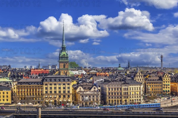 View of Gamla Stan from the Sodermalm island in Stockholm, Sweden, Europe