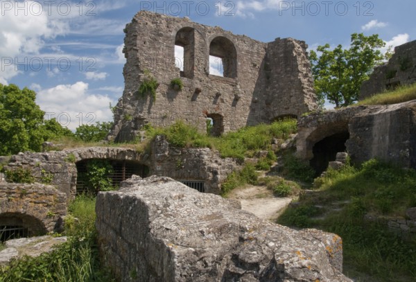 Castle ruins, Homburg, Gössenheim, Lower Franconia