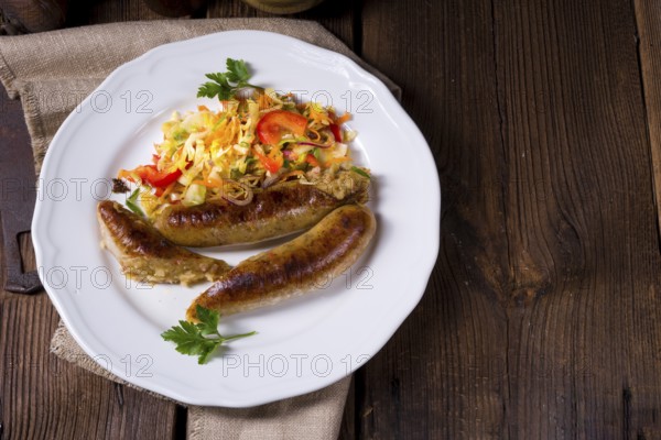 Potato sausage from grated potatoes and pork