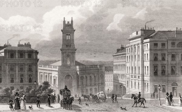 St Stephen's Church, St Vincent Street, Edinburgh, Scotland, 19th century, from Modern Athens by Th. H. Shepherd