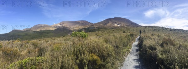 Hiking the Ketetahi End of Tongariro National Park, New Zealand, Oceania
