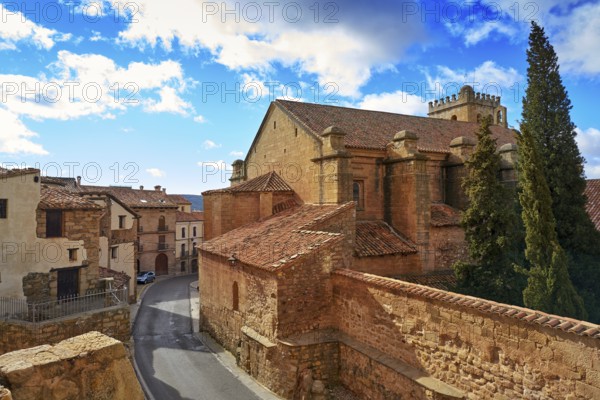 Mora de Rubielos village in Teruel Spain located on Gudar Javalambre Sierra