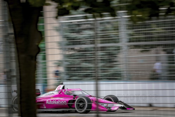 KYLE KIRKWOOD (27) of Jupiter, Florida runs through the streets during the Honda Indy Toronto in Toronto, ON, CAN