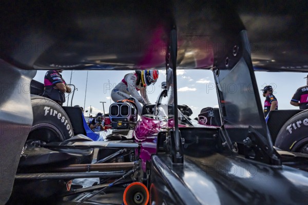 FELIX ROSENQVIST (60) (SWE) of Varnamo, Sweden prepares to qualify for the Hy-Vee Milwaukee Mile 250's at the The Milwaukee Mile in West Allis, WI, West Allis, United States of America