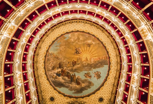 NAPLES, ITALY, MAY 16, 2014, Teatro di San Carlo, Naples opera house, May 16, 2014, in Naples, Italy, Europe