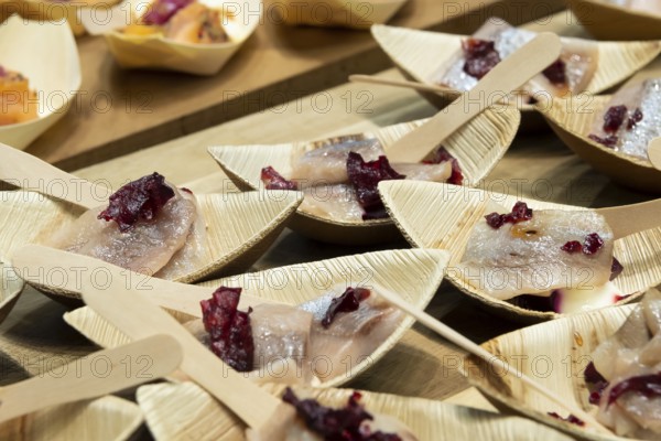 Individual canapés, gourmet canapés, test meal, Berlin, Germany, Europe