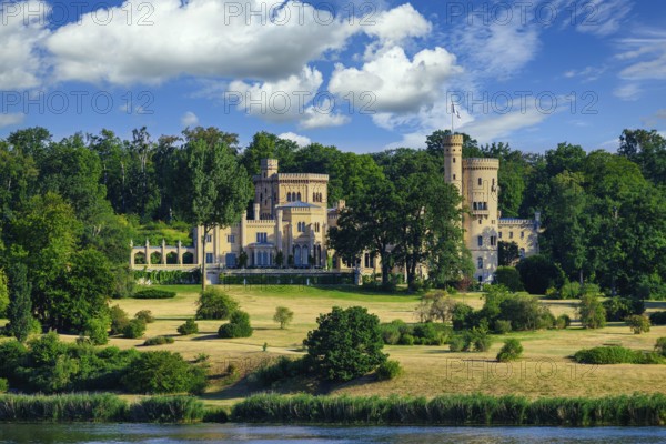The Babelsberg Palace the summer residence of the German Emperor Wilhelm I.at blue sky
