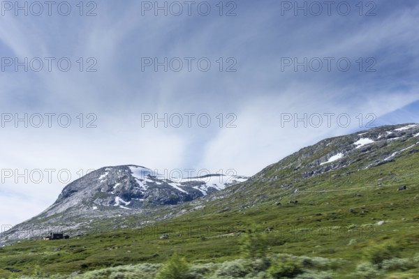 Beautiful mountain landscape in the Strynefjell in Norway in summertime. Beautiful mountain landscape in the middle of Norway in summertime
