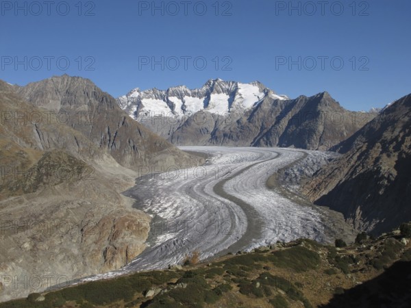 Curved Aletsch Glacier, Unesco World Heritage Site