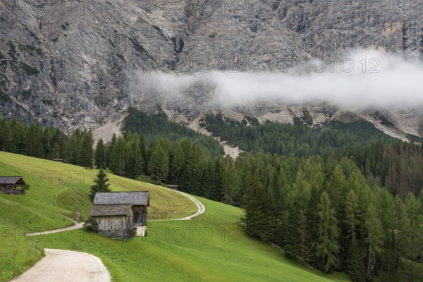 Hiking the Nature Park Fanes Sennes Prags in the Dolomite Alps, South Tirol in Italy