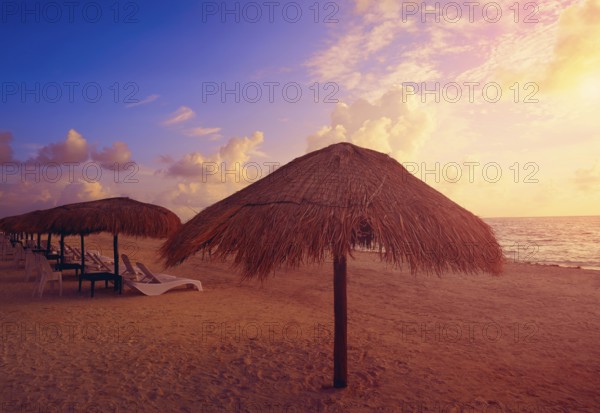 Riviera Maya sunrise in Caribbean Mayan Mexico