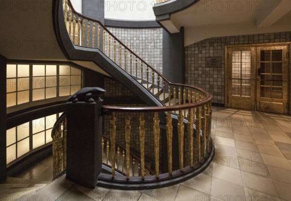 Hamburg, Kontorhaus MESSBERGHOF, built 1922-1924 by Hans and Oskar Gerson, penultimate floor of the staircase