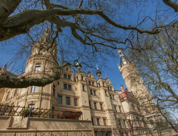 Schwerin Castle, seat of the state parliament of Mecklenburg-Vorpommern, Schwerin, Mecklenburg-Vorpommern, Germany, Europe