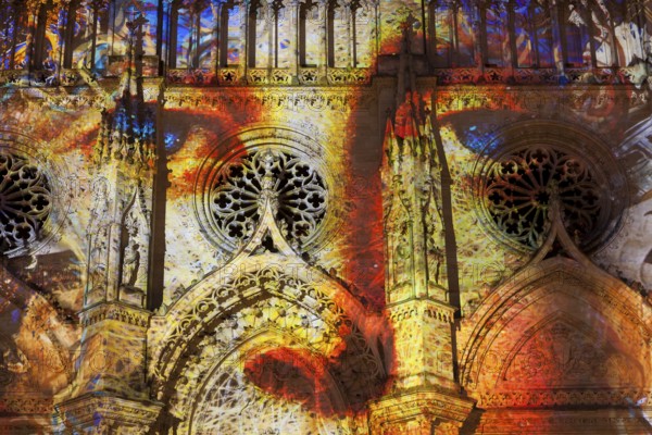 Spectacle at the cathedral of Orleans, Centre-Val de Loire, France, Europe