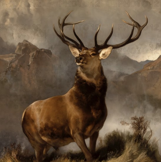The Monarch of the Glen by Sir Edwin Landseer, Scottish National Gallery, Edinburgh, Scotland, United Kingdom, Europe