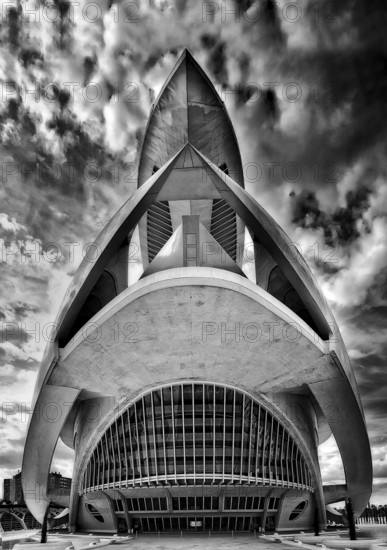 Palau de les Arts Reina Sofía is part of the Ciudad de las Artes y las Ciencias, The architect Santiago Calatrava has built a monument to his hometown Valencia with the architectural ensemble