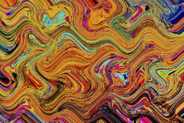 Traditional Ottoman Turkish abstract marbling art patterns as background