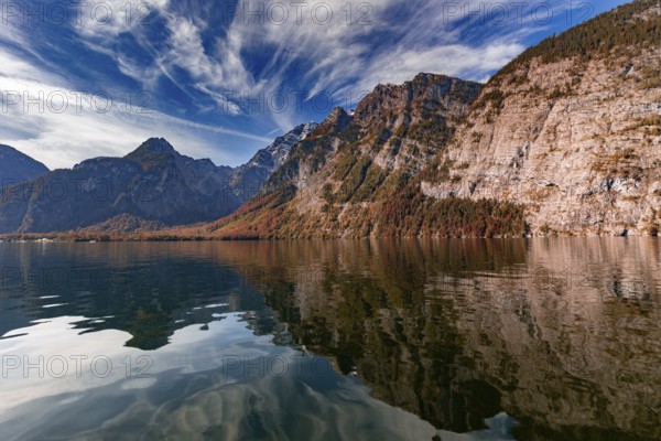 Autumn at the Königssee in Berchtesgadener Land, Bavaria, Germany, Europe