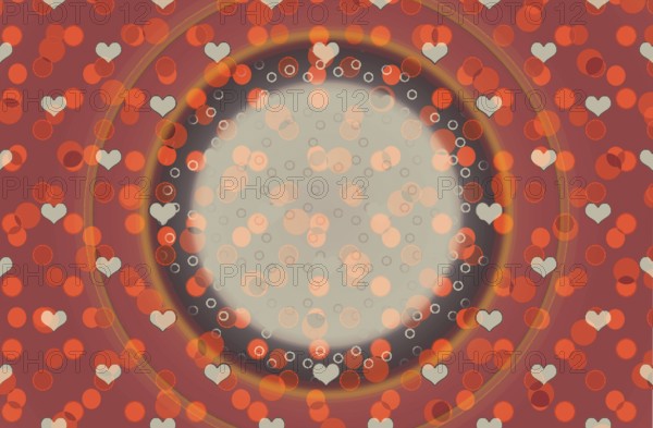 Creative abstract heart pattern background texture