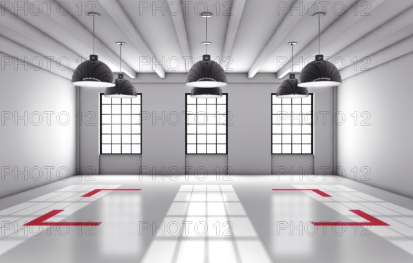 3D rendering of a studio background