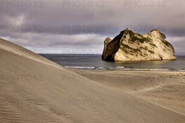 Farewell Spit New Zealand beach Rock haystacks