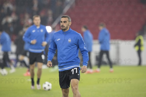 Football match, Davide ZAPPACOSTA Atalanta Bergamo warming up in front of the match, Stuttgart Arena, Stuttgart