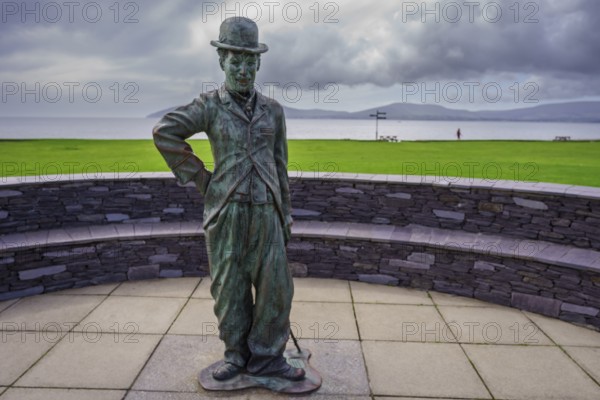 Statue of Charlie Chaplin County Kerry, Waterville, Ireland, United Kingdom, Europe
