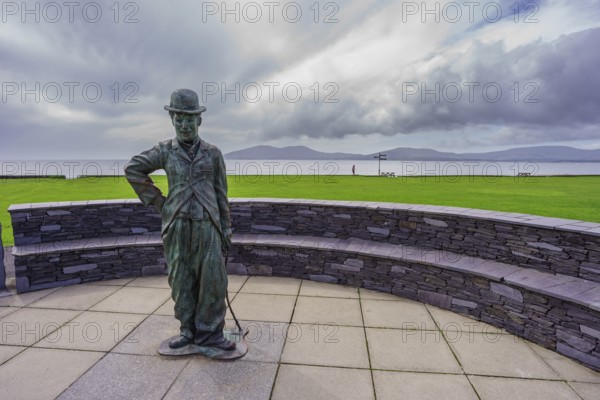 Statue of Charlie Chaplin County Kerry, Waterville, Ireland, United Kingdom, Europe