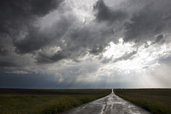 Storm Clouds Prairie Sky Canada Ominous danger