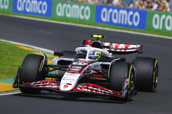 Oliver Bearman of Great Britain drives the MoneyGram Haas F1 Team VF-25 during third practice in the 2025 Australian Grand Prix at Albert Park in Melbourne, Australia, Oceania