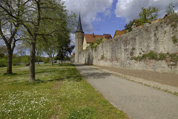Historic town centre of Karlstadt, Main-Spessart district, Lower Franconia, Bavaria, Germany, Europe