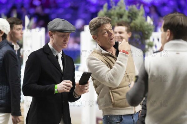 Daniel Coyle of Ireland inspects the course ahead of the 1.60m FEI Jumping World Cup at Jumping Amsterdam in Amsterdam, The Netherlands, Europe