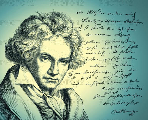 Handwritten letter by Beethoven to his publisher Schott, Ludwig van Beethoven, 1770 -1827, German composer