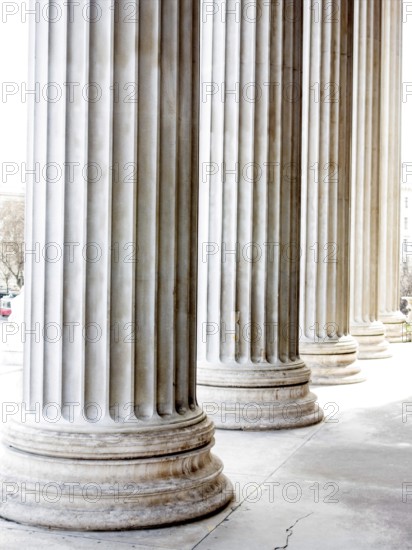 Columns at the parliament in Vienna, symbolic photo for architecture, stability, history