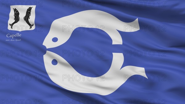 Capelle Aan Den Ijssel City Flag, Country Netherlands, Closeup View