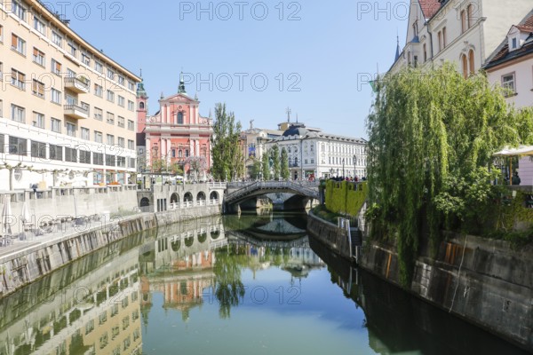 Photo of Beautiful street in Ljubljana old town Slovenia
