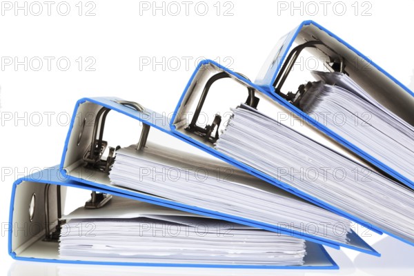 File folders with documents and papers. Storage of contracts. Austria