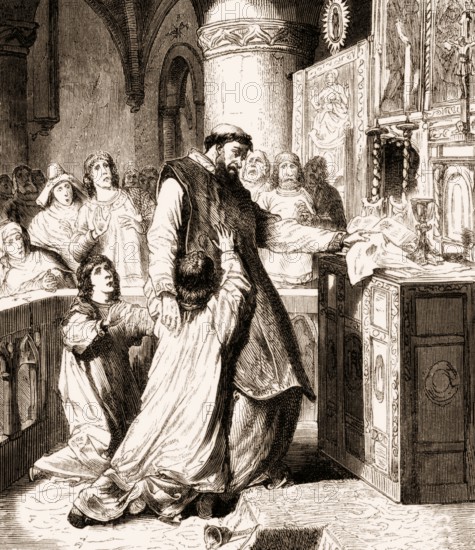 The Mass at Bolsena, an Eucharistic miracle said to have taken place in 1263