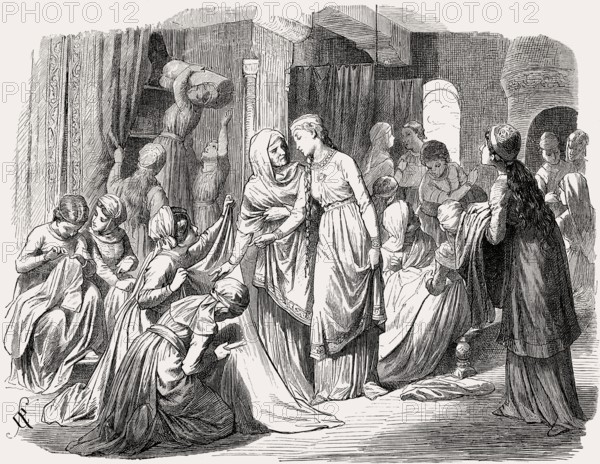Kriemhild at her Burgundian court, Worms