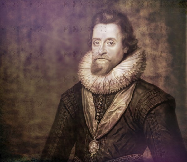 James VI and I, James Charles Stuart, 1566 – 1625, King of England, Scotland and Ireland, digitally edited