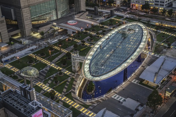 Oasis 21 which is visible from Nagoya TV Tower. Shooting Location: Aichi Prefecture, Nagoya City