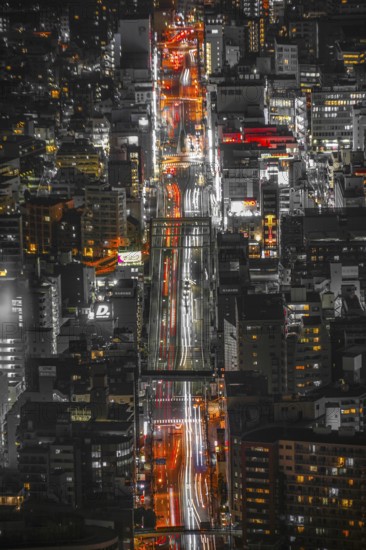 Night traffic image. Shooting Location: Yokohama-city kanagawa prefecture