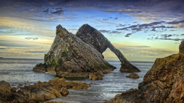 Europe, Scotland, Bowfiddle Rock, quartzite, violin bow
