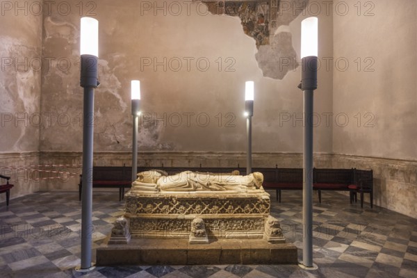 Toledo, Spain, December 16, 2018 : Interior of Toledo cathedral, Saint Blas Chapel in historic medieval city of Toledo, Spain, Europe