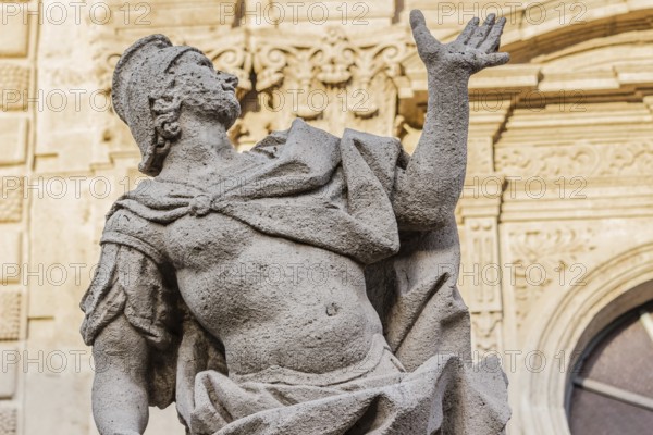 Detail of a statue in a Sicilian baroque church