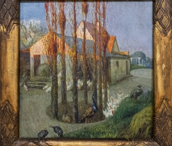 Aus de la meva quinta, Atilio Boveri, 1923, oil on wood, pollensa museum, Majorca, Balearic Islands, Spain, Europe