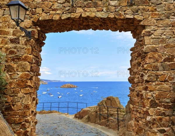 Tossa de Mar castle in Costa Brava of Catalonia Spain