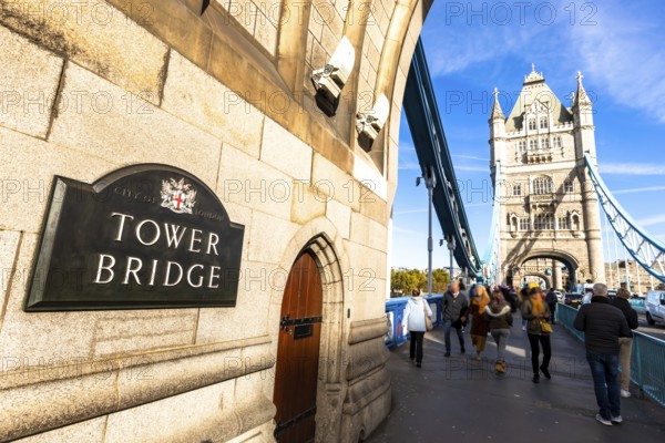 Tower Bridge in London, UK, United Kingdom. Europe