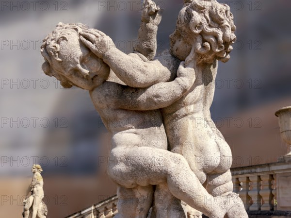 Figures of angels on the palace steps, Ludwigsburg Baroque Palace